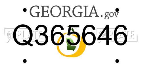 Q365646 Georgia License Plate