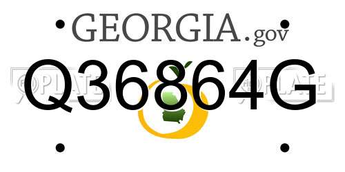 Q36864G Georgia License Plate