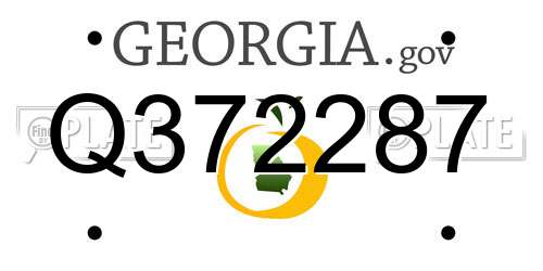 Q372287 Georgia License Plate