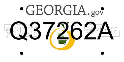 Q37262A Georgia License Plate