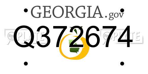 Q372674 Georgia License Plate
