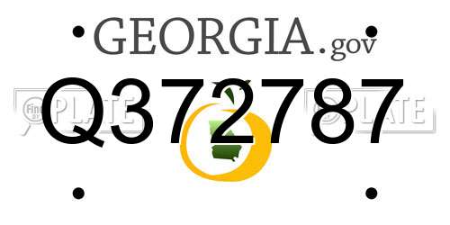 Q372787 Georgia License Plate