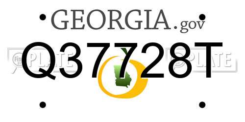 Q37728T Georgia License Plate