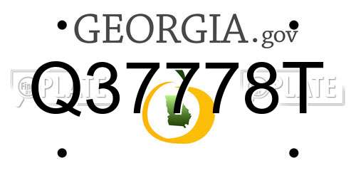 Q37778T Georgia License Plate