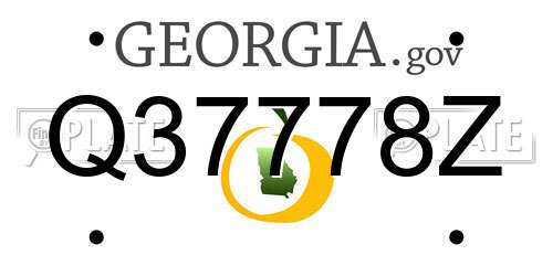 Q37778Z Georgia License Plate