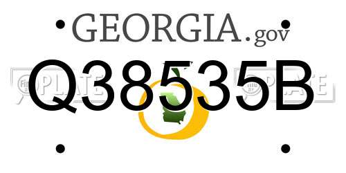 Q38535B Georgia License Plate