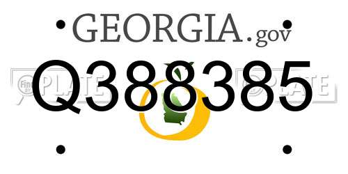 Q388385 Georgia License Plate