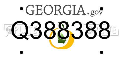 Q388388 Georgia License Plate