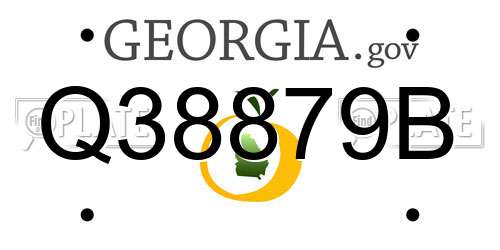 Q38879B Georgia License Plate