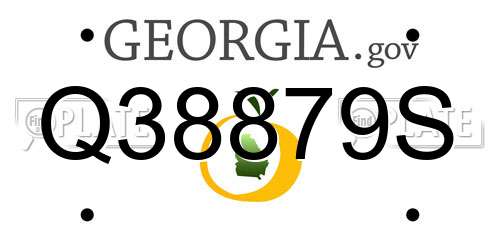 Q38879S Georgia License Plate