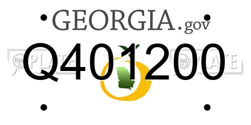 Q401200 Georgia License Plate