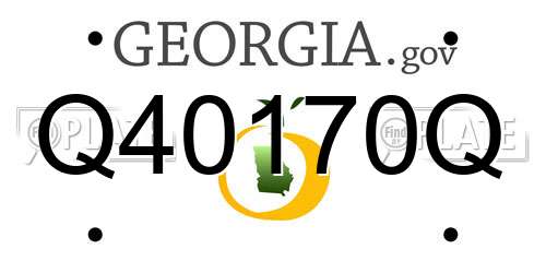 Q40170Q Georgia License Plate