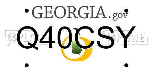 Q40CSY Georgia License Plate