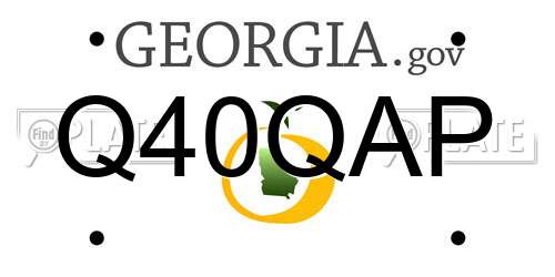 Q40QAP Georgia License Plate