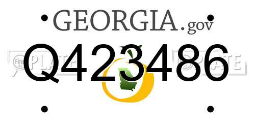 Q423486 Georgia License Plate