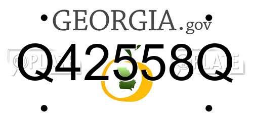 Q42558Q Georgia License Plate