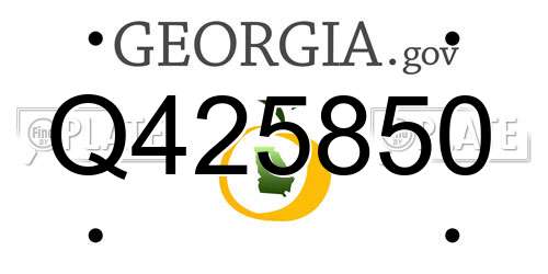 Q425850 Georgia License Plate