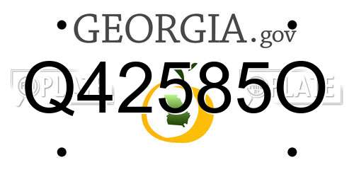 Q42585O Georgia License Plate