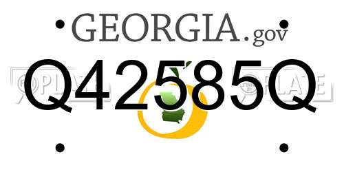 Q42585Q Georgia License Plate