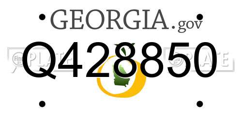 Q428850 Georgia License Plate