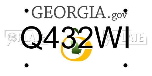 Q432WI Georgia License Plate