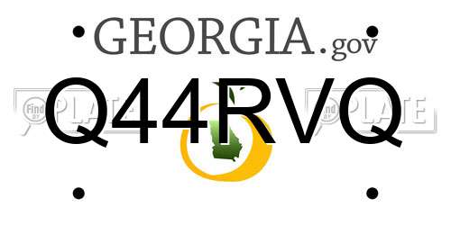 Q44RVQ Georgia License Plate