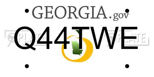 Q44TWE Georgia License Plate
