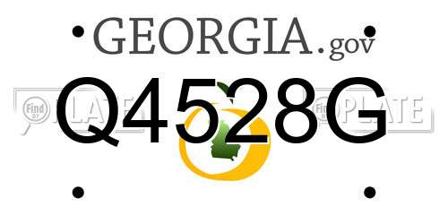 Q4528G Georgia License Plate