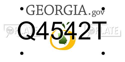 Q4542T Georgia License Plate
