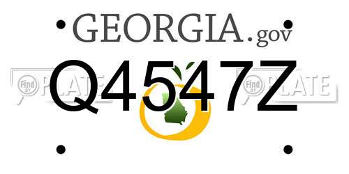 Q4547Z Georgia License Plate
