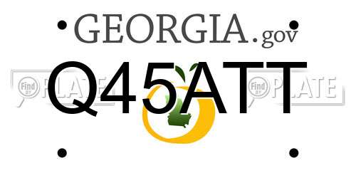 Q45ATT Georgia License Plate
