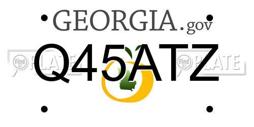 Q45ATZ Georgia License Plate