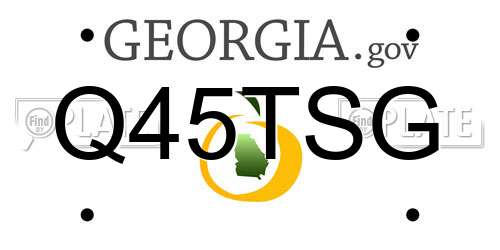 Q45TSG Georgia License Plate