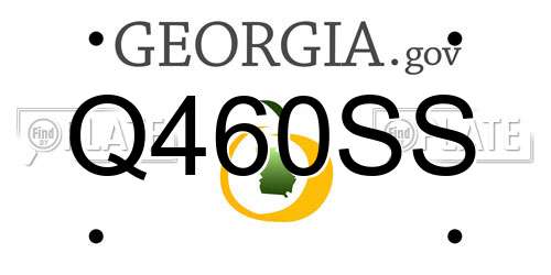 Q460SS Georgia License Plate