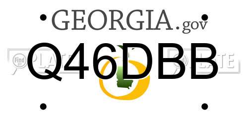 Q46DBB Georgia License Plate