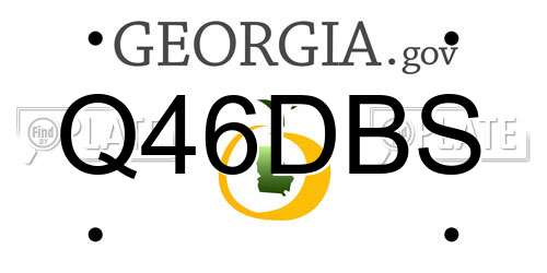 Q46DBS Georgia License Plate