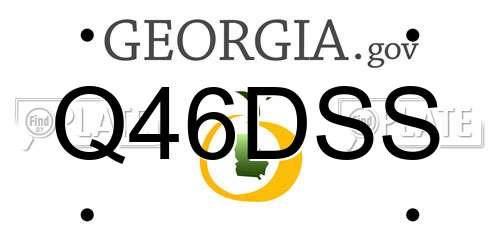 Q46DSS Georgia License Plate