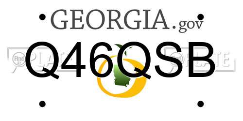 Q46QSB Georgia License Plate