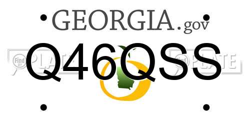 Q46QSS Georgia License Plate
