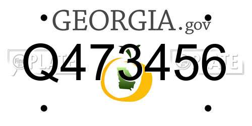 Q473456 Georgia License Plate