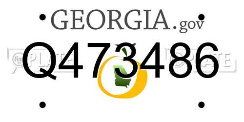 Q473486 Georgia License Plate