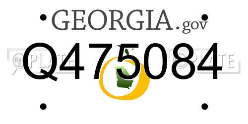 Q475084 Georgia License Plate