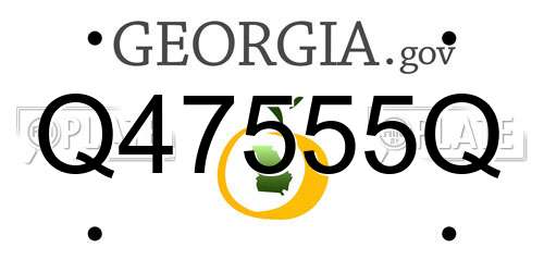 Q47555Q Georgia License Plate