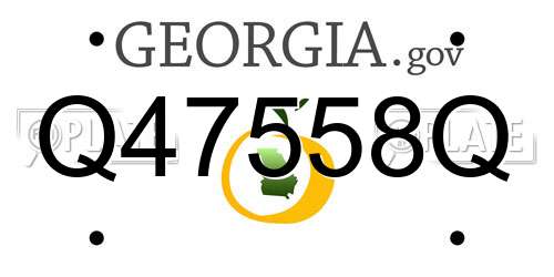 Q47558Q Georgia License Plate