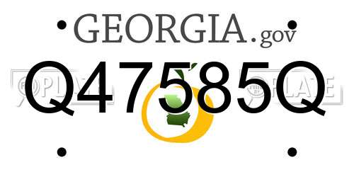 Q47585Q Georgia License Plate
