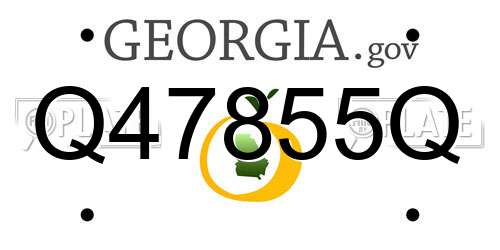 Q47855Q Georgia License Plate