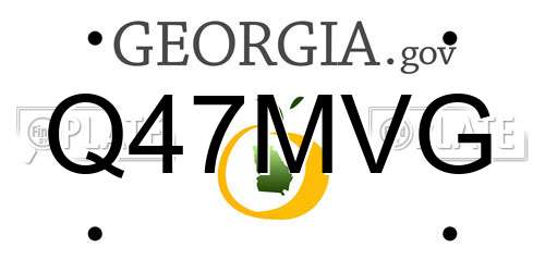 Q47MVG Georgia License Plate