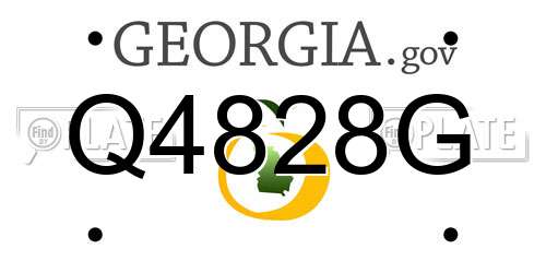 Q4828G Georgia License Plate
