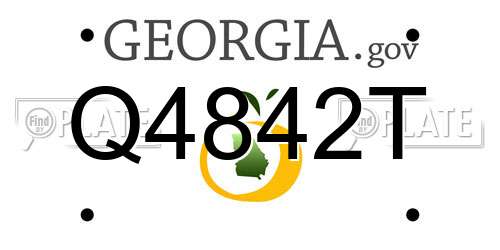 Q4842T Georgia License Plate