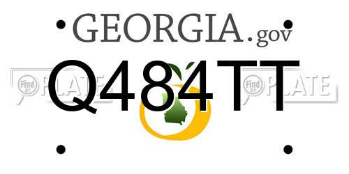 Q484TT Georgia License Plate
